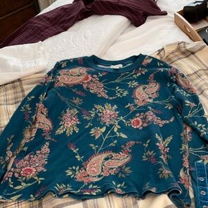 Paisley/floral top. Great with jeans.